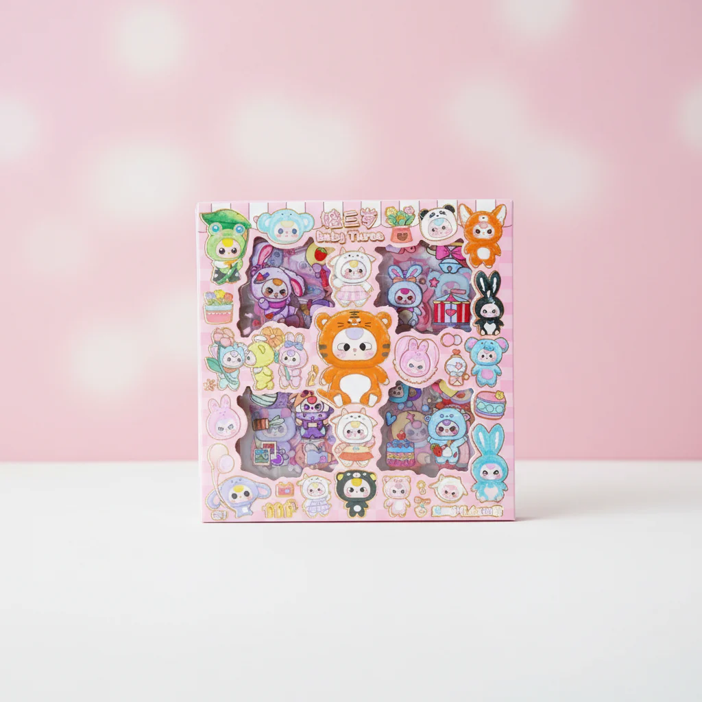 100-pack Baby Rosa Kawaii Stickers - Perfekt för Anime Dekoration & Personlig Stil - Image 2