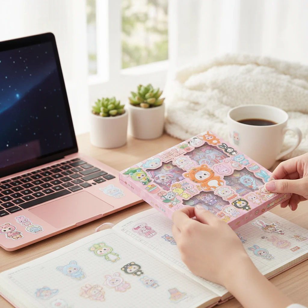 100-pack Baby Rosa Kawaii Stickers - Perfekt för Anime Dekoration & Personlig Stil - Image 3