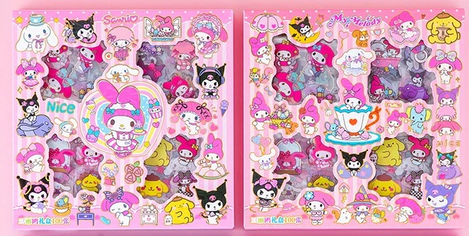 100-pack My Melody/Kuromi Kawaii Stickers - Image 3