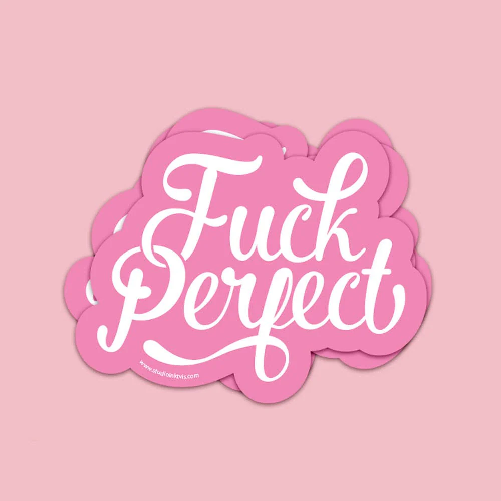 Klistermärke "Fuck Perfect" – Unikt väderbeständigt sticker för alla ytor - Image 6