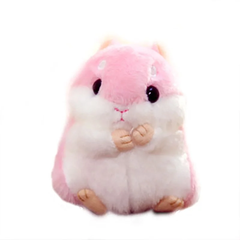 Kawaii Hamster Nyckelring - Mjuk Plysch 10 cm Väskhänge Dekoration - Image 4