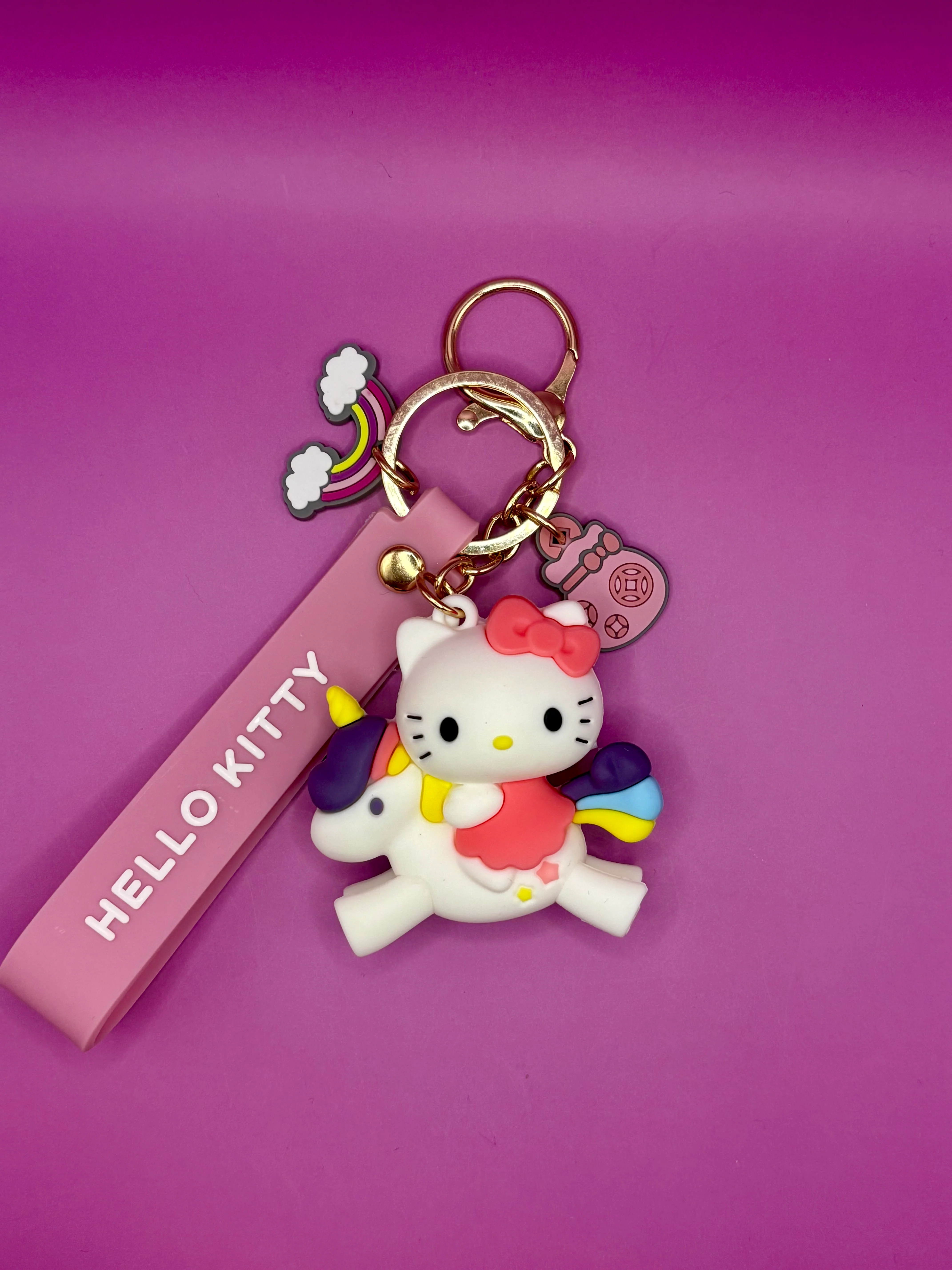 Nyckelring - Hello Kitty på Enhörning