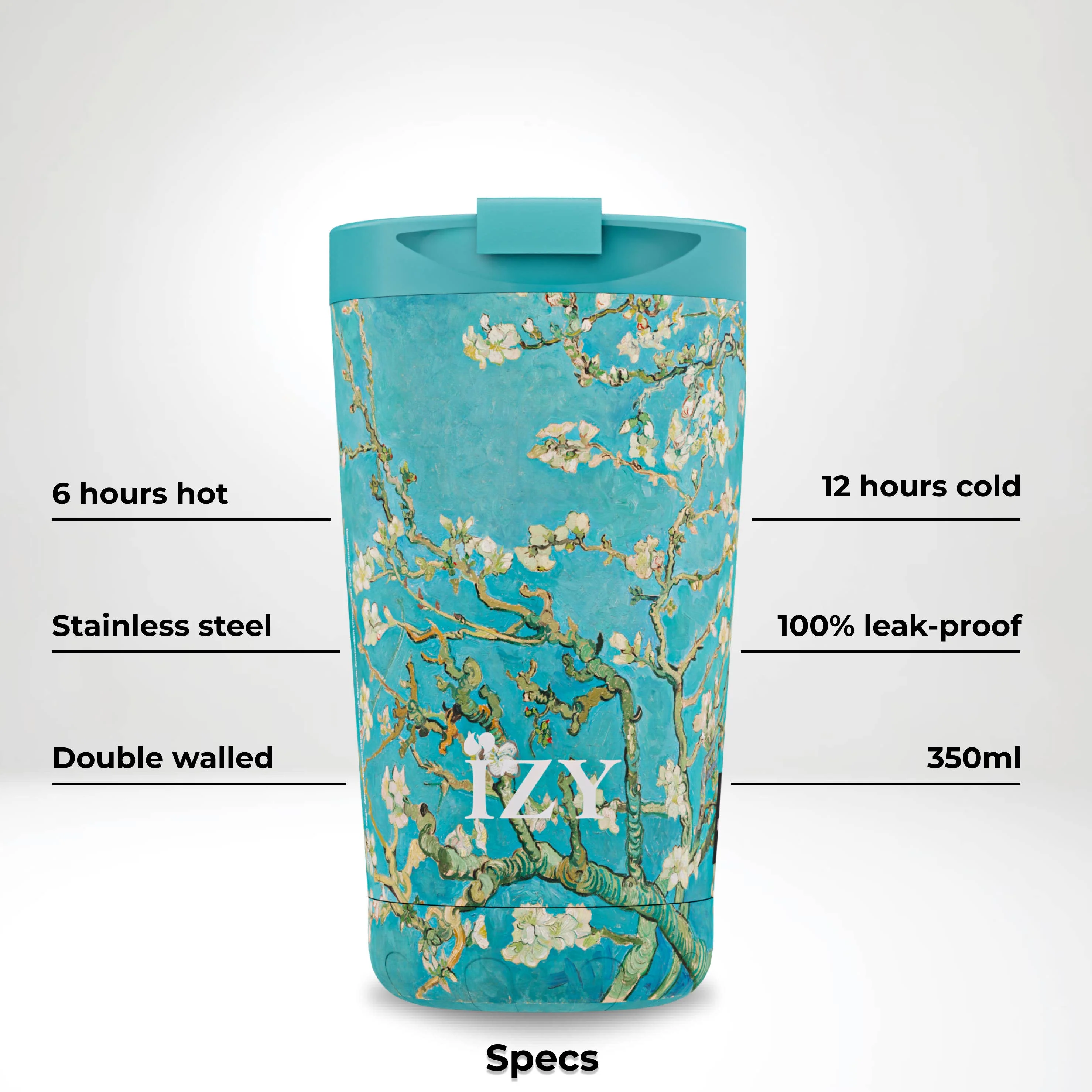 IZY termosmugg med motiv Almond Blossom – isolerad kaffemugg - Image 2