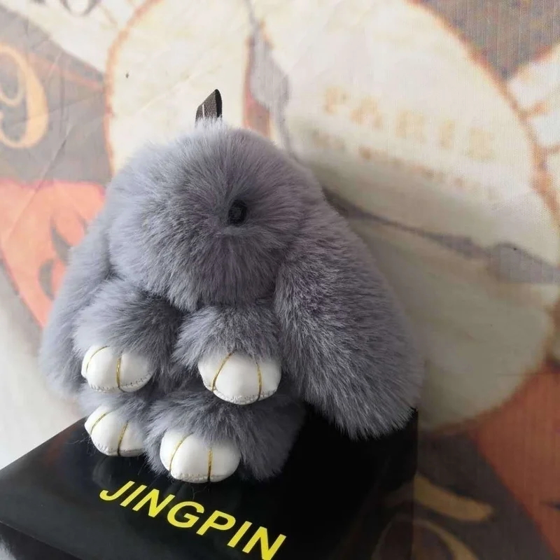 Kawaii Kanin Nyckelring - Mjuk Plysch 18cm Gullig Present