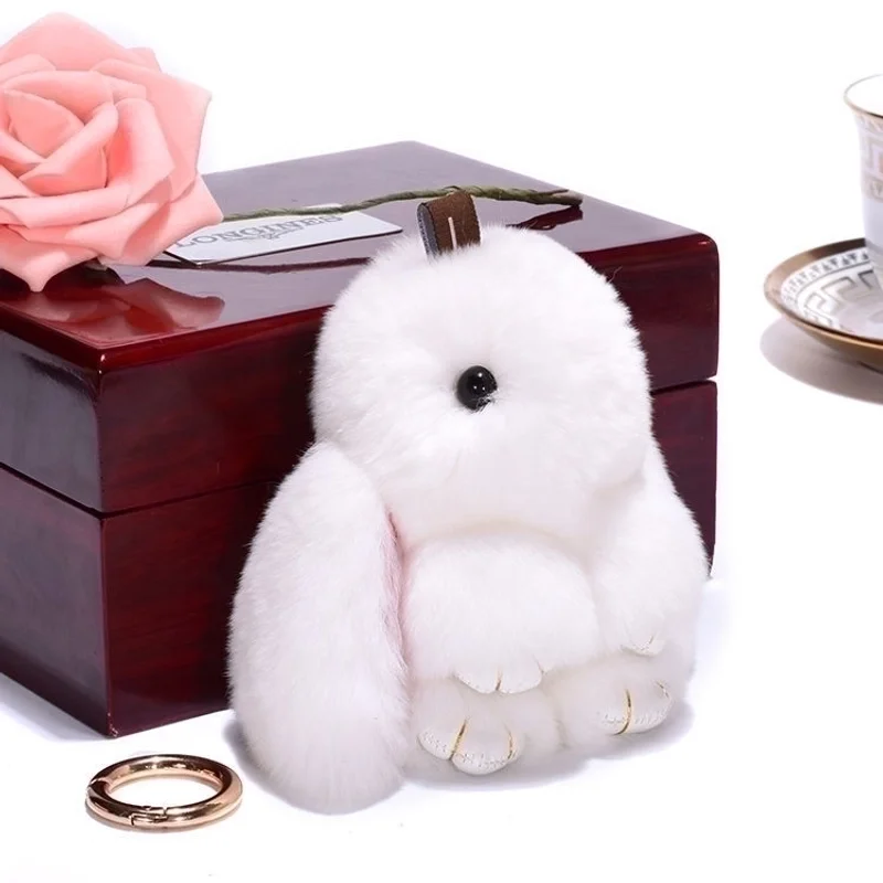 Kawaii Kanin Nyckelring - Mjuk Plysch 18cm Gullig Present - Image 3