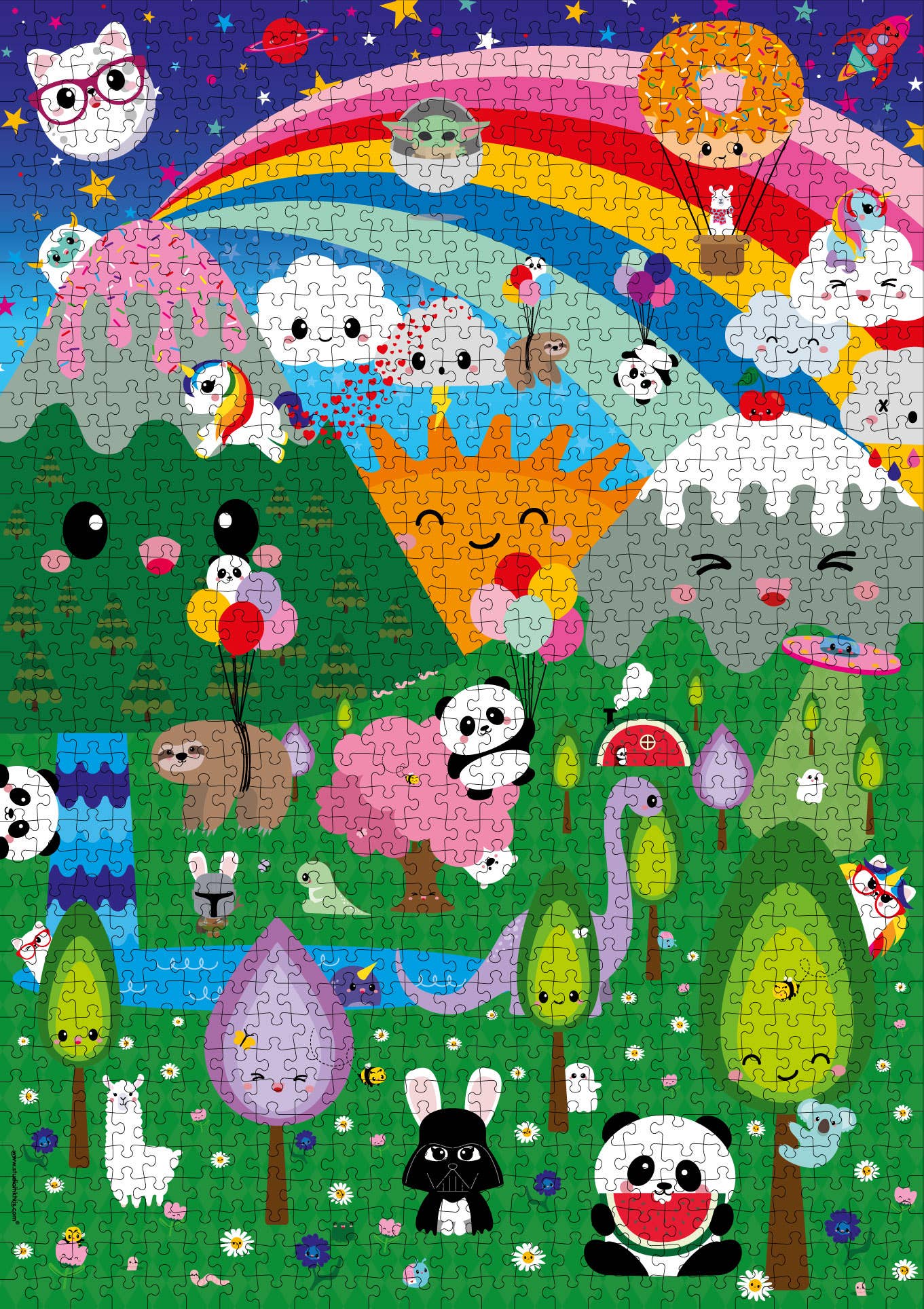 Kawaii pussel 1000 bitar – Söta figurer, färgglatt och roligt! - Image 2