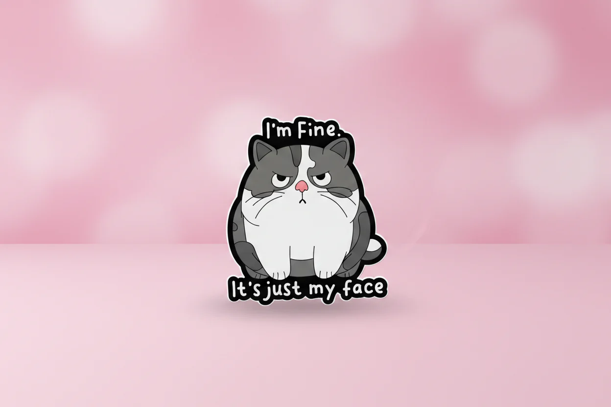 Pin - "Im fine its just my face"