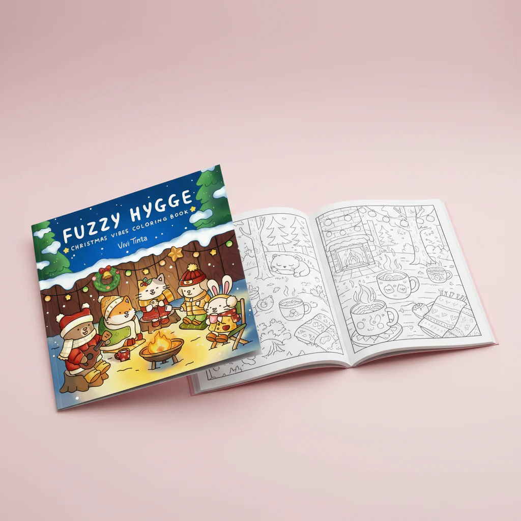 Målarbok för vuxna - Fuzzy Hygge