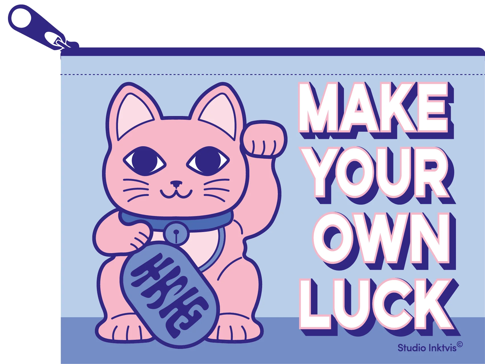 Maneki Neko mini plånbok – Lyckokatt i återvunnet material - Image 5