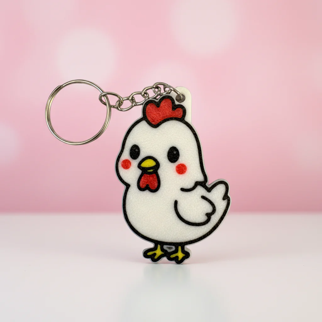 Nyckelring Söt Kawaii Kyckling - Höna