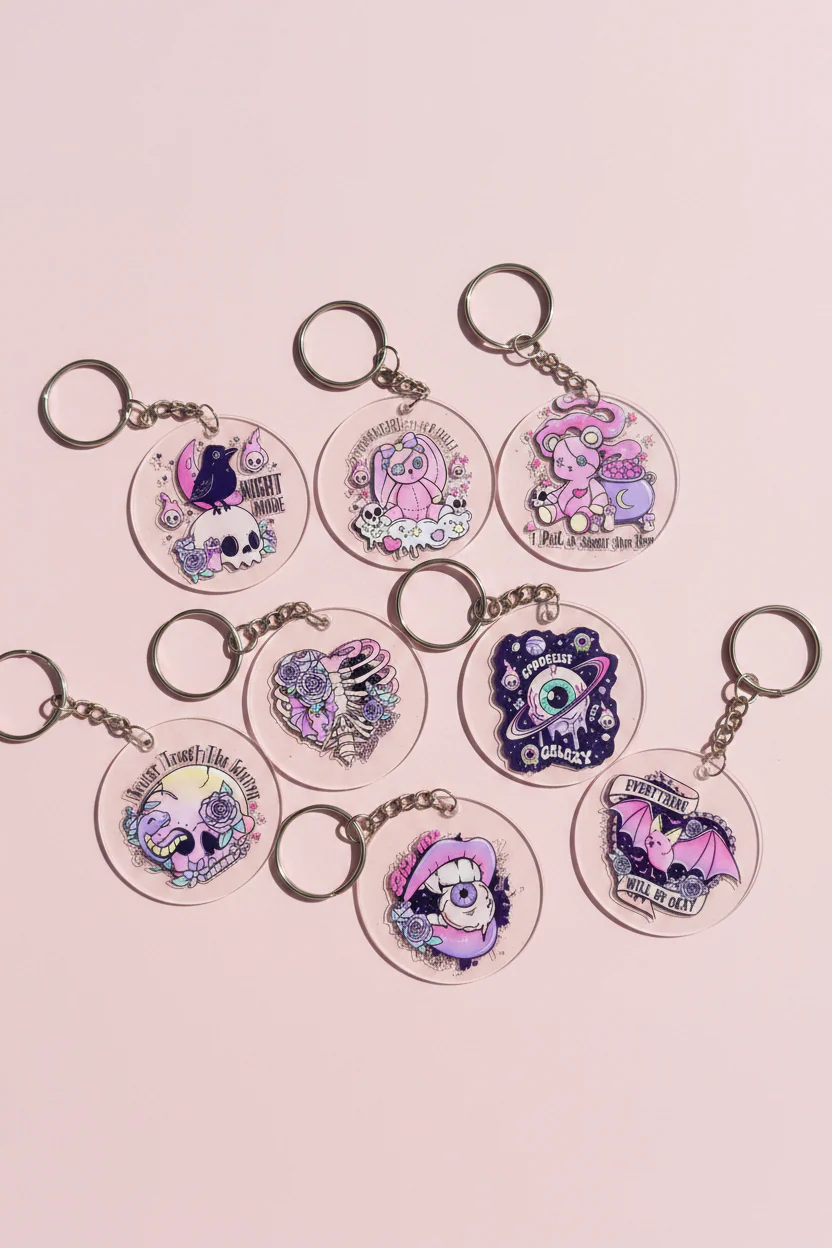 Nyckelring Kawaii Goth-stil