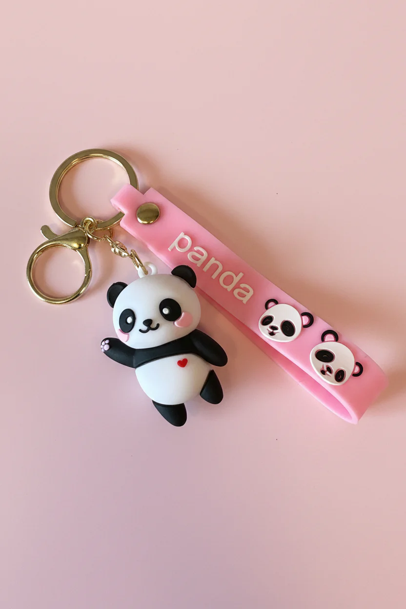 Söt Panda Nyckelring - Kawaii Accessoar för Väskor & Nycklar - Image 3