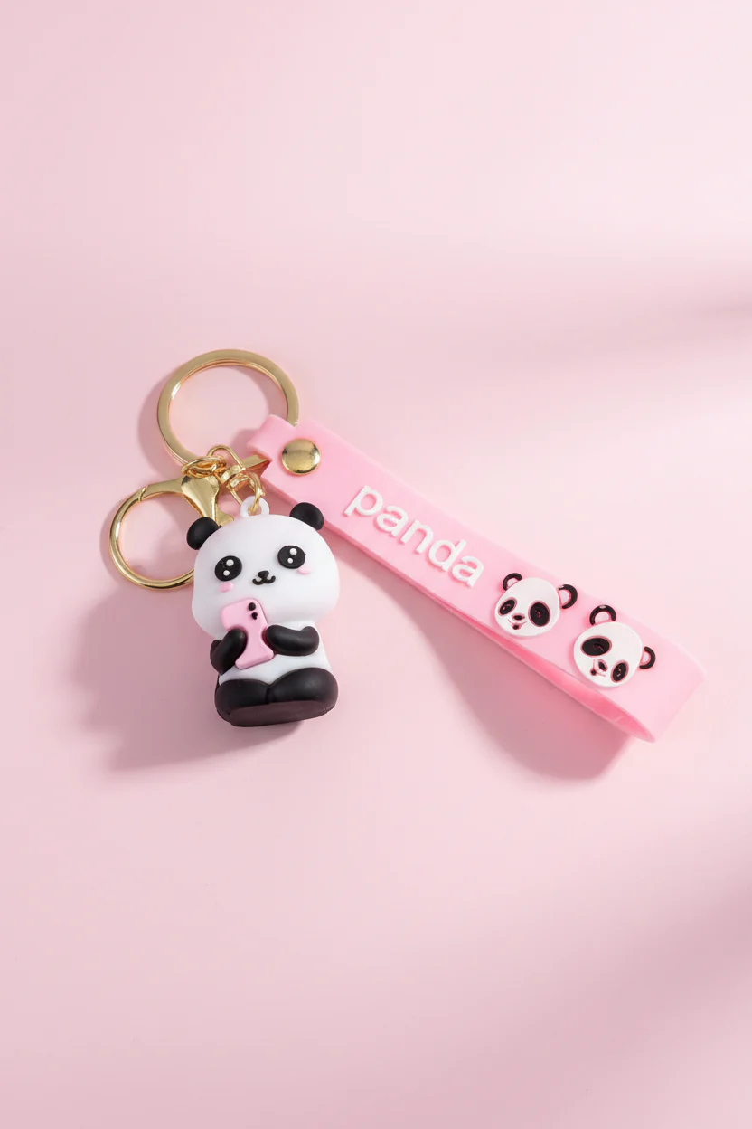 Söt Panda Nyckelring - Kawaii Accessoar för Väskor & Nycklar - Image 4