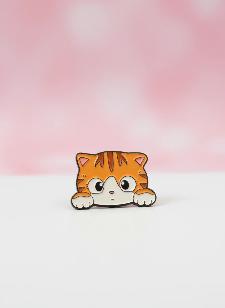Pin - Orange nyfiken katt