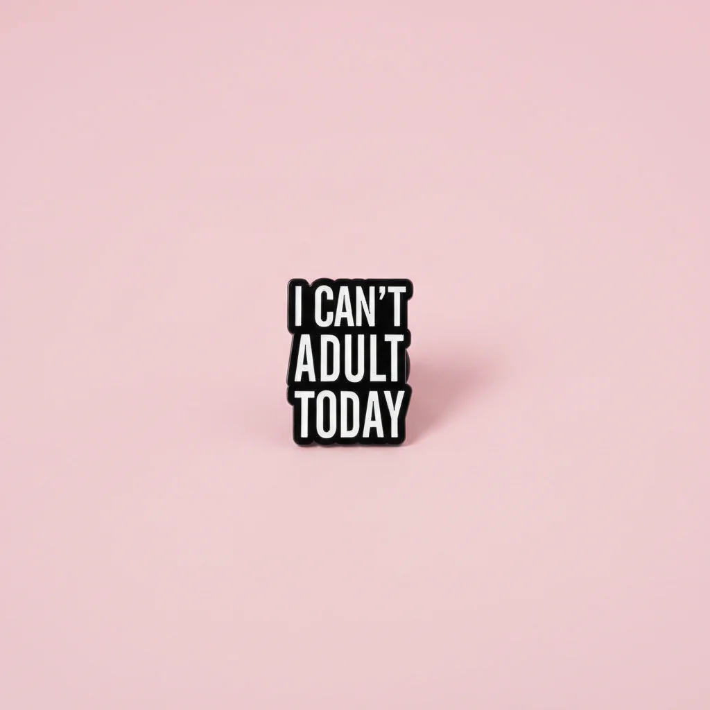 Pin- ”I can’t adult today”