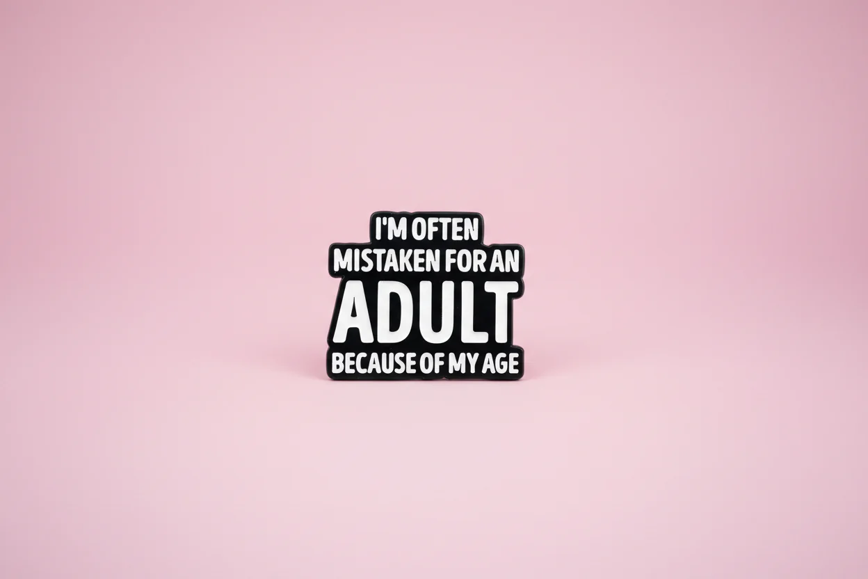Pin - "Often Mistaken for an Adult because of my age"