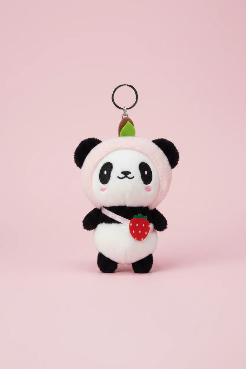 Söt Panda Nyckelring - Kawaii Väskhänge