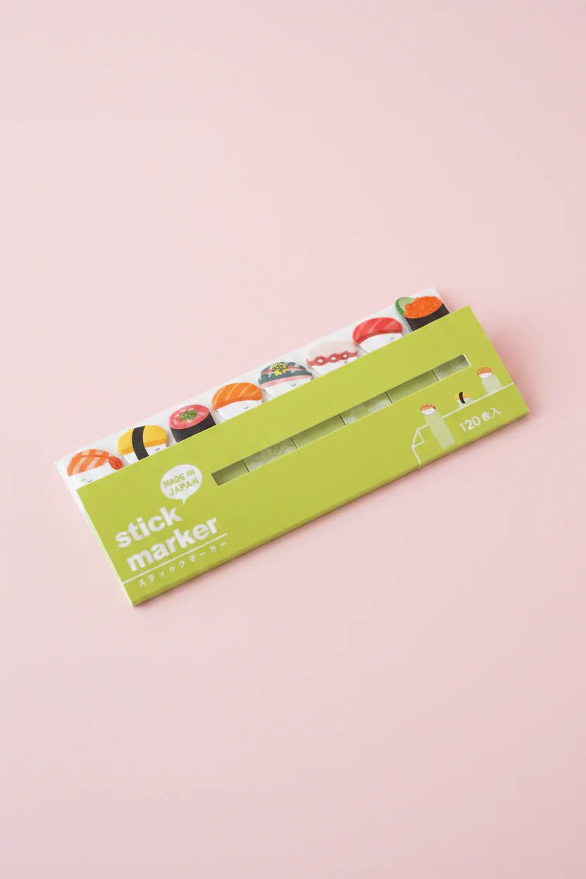 Söta små post-it lappar med Sushi