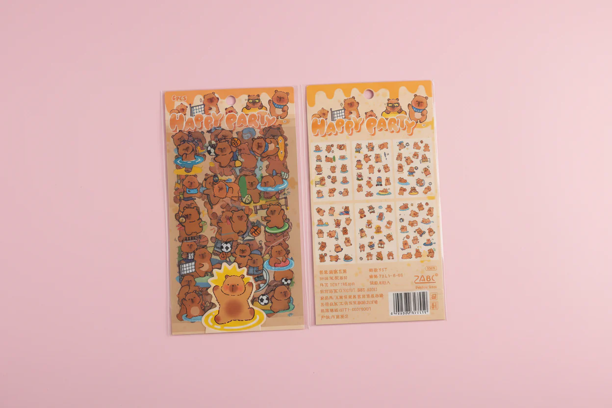 Stickerset Capybara - 6 Ark Stickers - Image 2