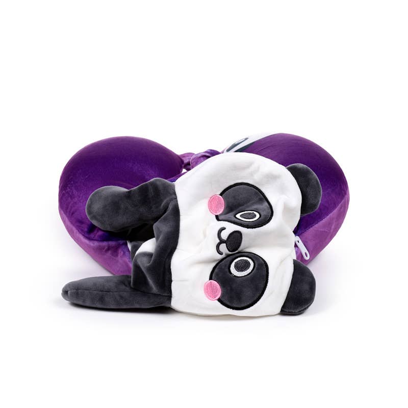 Swapseazzz Susu the Panda - 2-i-1 plyschkudde och nackstöd för resor - Image 5
