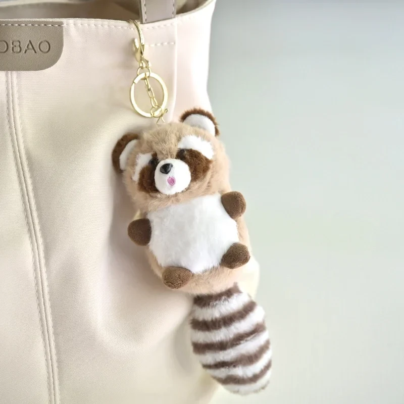 Söt Tvättbjörn Nyckelring - Plysch Väskhänge för Kawaii Fans